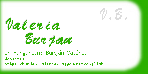 valeria burjan business card