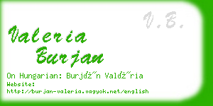 valeria burjan business card